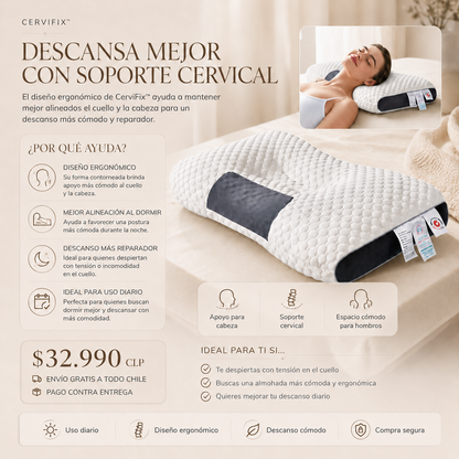 CerviFix™ Almohada Cervical Ortopedica