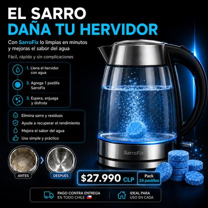 SarroFix™ – Limpieza Profunda para Hervidores