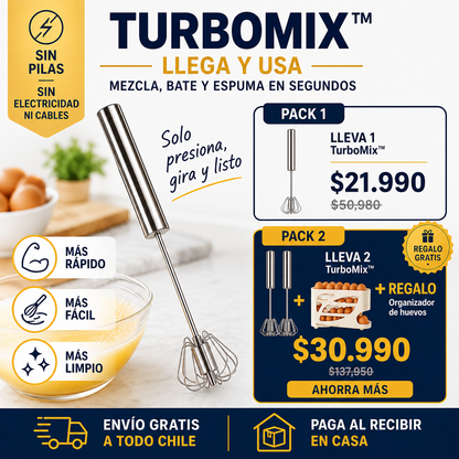TurboMix™ – Batidor Automático Manual