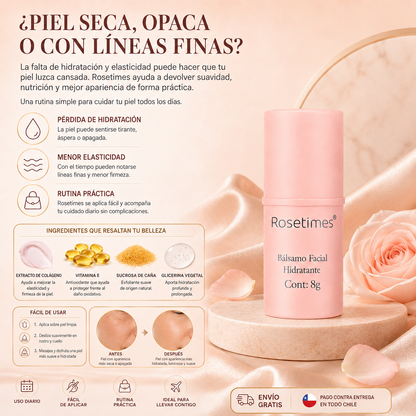 LumiSkin™ Bálsamo Facial Hidratante Antiarrugas Rosetimes