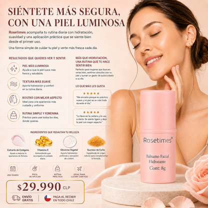 LumiSkin™ Bálsamo Facial Hidratante Antiarrugas Rosetimes