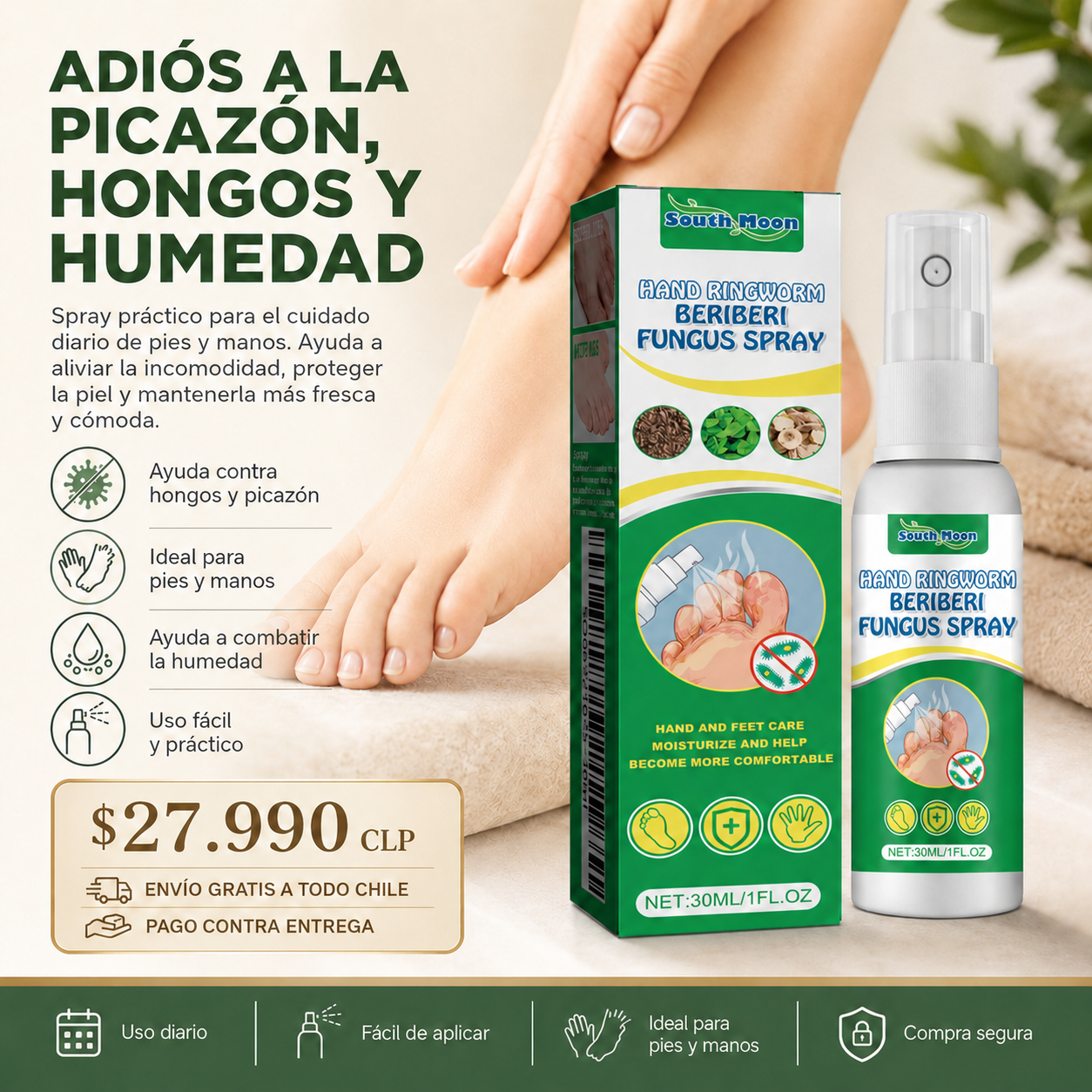 DermaPie™ Spray Antihongos