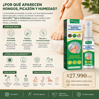 DermaPie™ Spray Antihongos